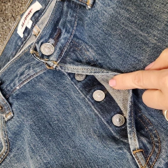 Rare Re/Done Levis 90" Y2K Womens USA Relaxed Straight legs high riseJeans sz 29 - Picture 13 of 16